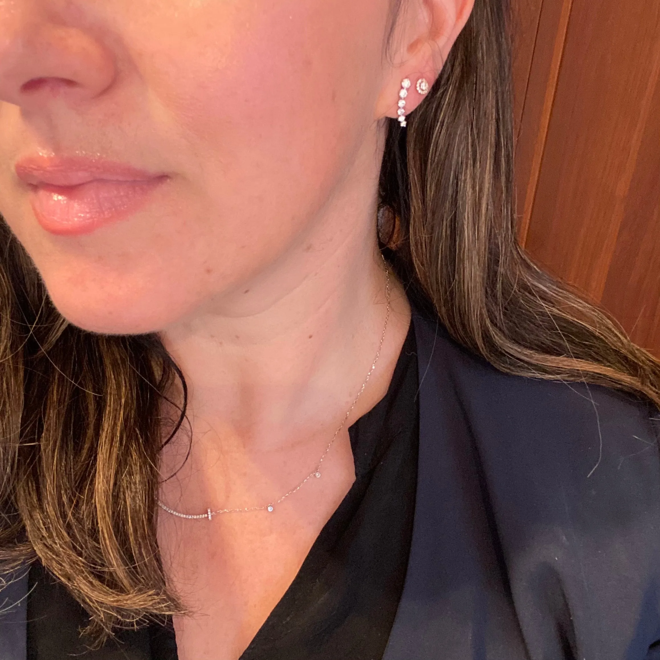 14K White Gold Sparkling Ear Crawlers