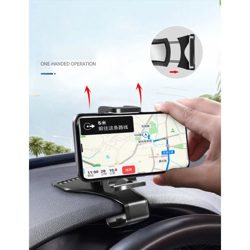 3 in 1 Car GPS Smartphone Holder: Dashboard / Visor Clamp   AC Grid Clip for iBall Majestic 2.4D - Black