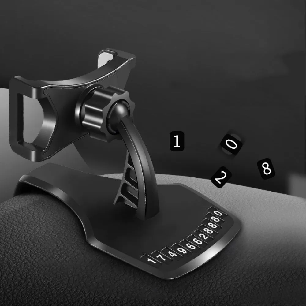 3 in 1 Car GPS Smartphone Holder: Dashboard / Visor Clamp   AC Grid Clip for iBall Majestic 2.4D - Black