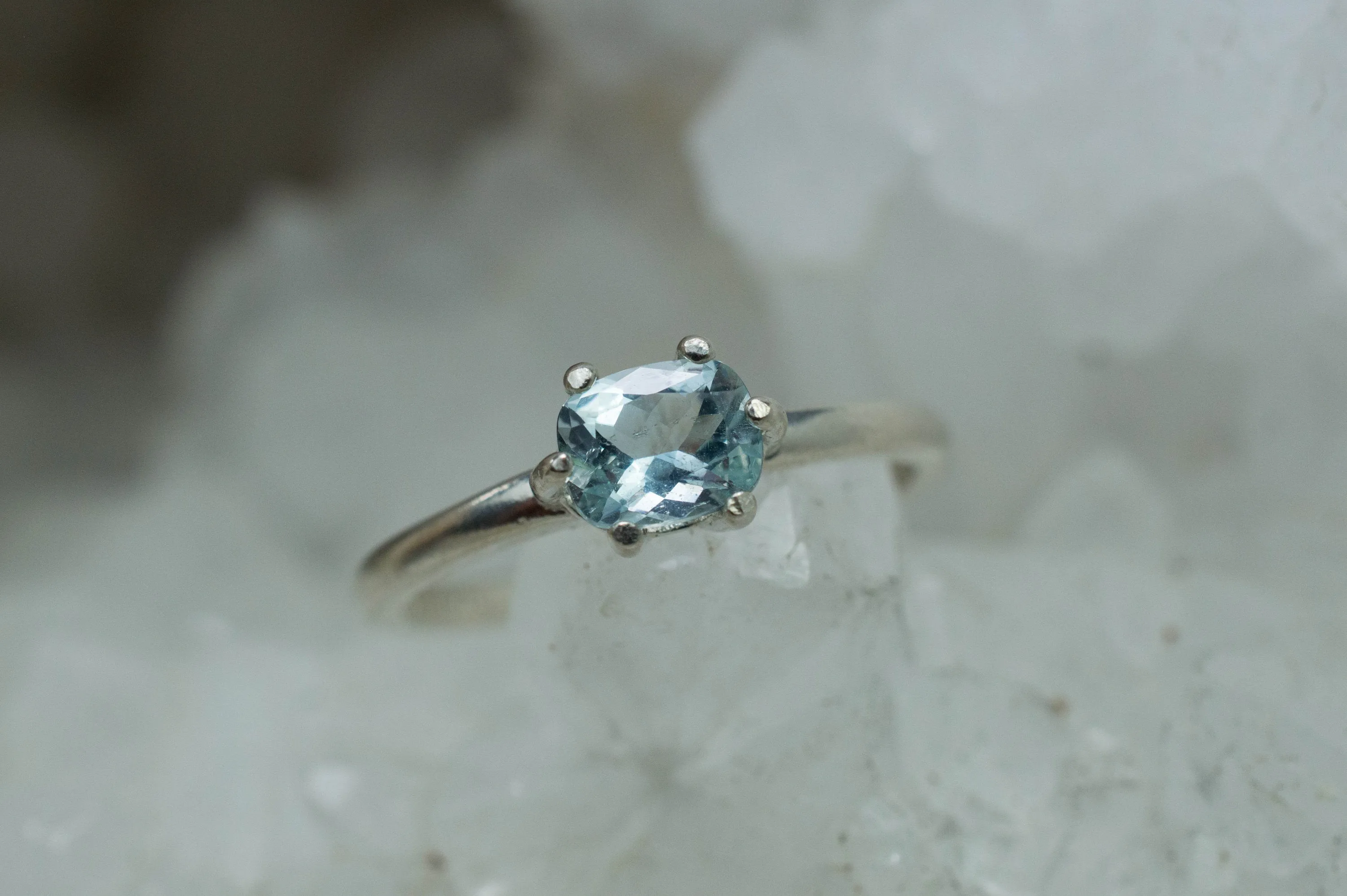 Aquamarine Ring, Genuine Untreated Colorado Aquamarine; 0.520cts