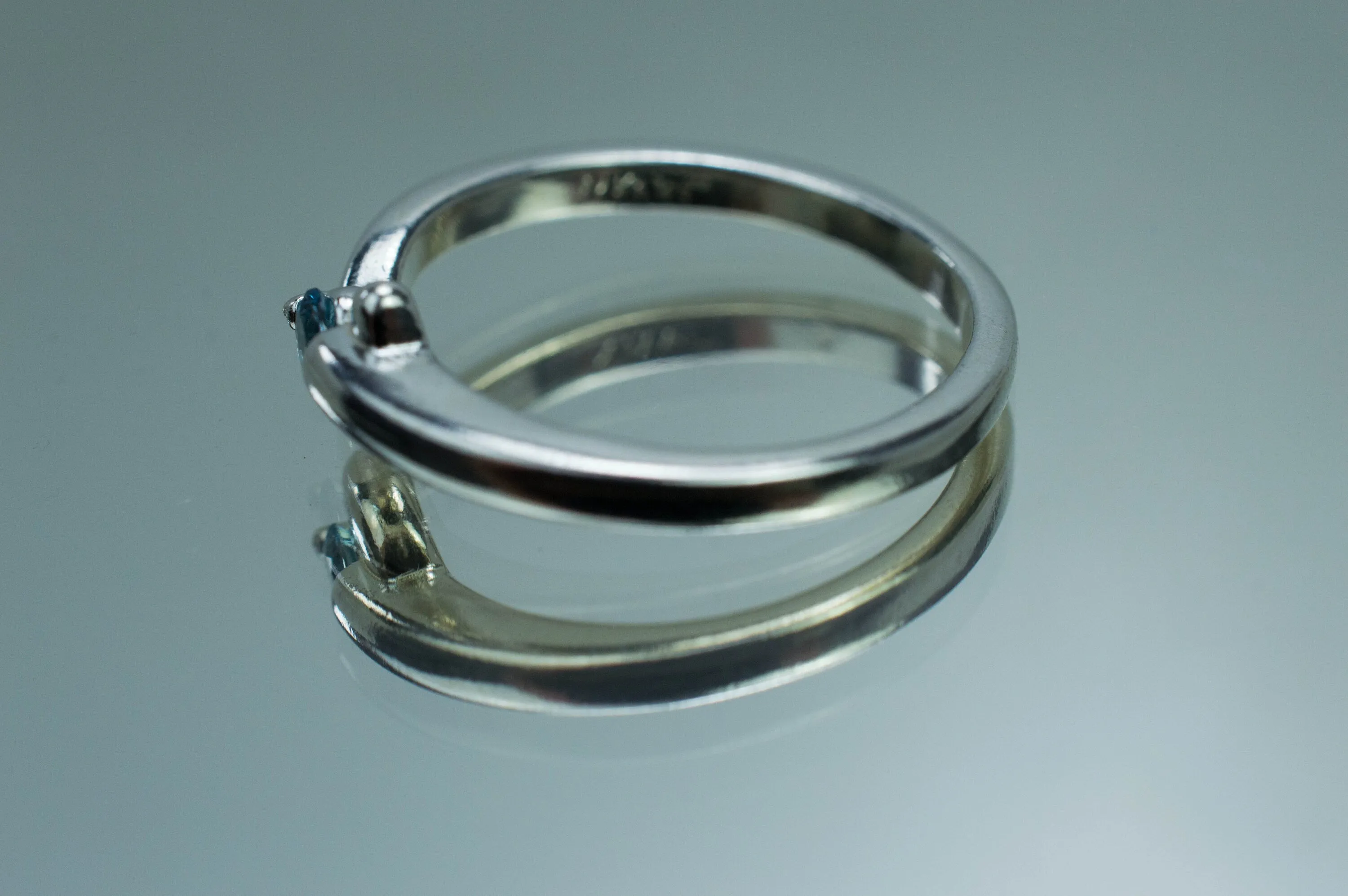 Aquamarine Ring, Genuine Untreated Nigeria Aquamarine; 0.115cts