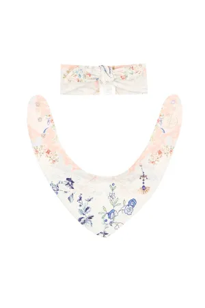 BABIES HEADBAND AND BIB SET PETIT DREAMER
