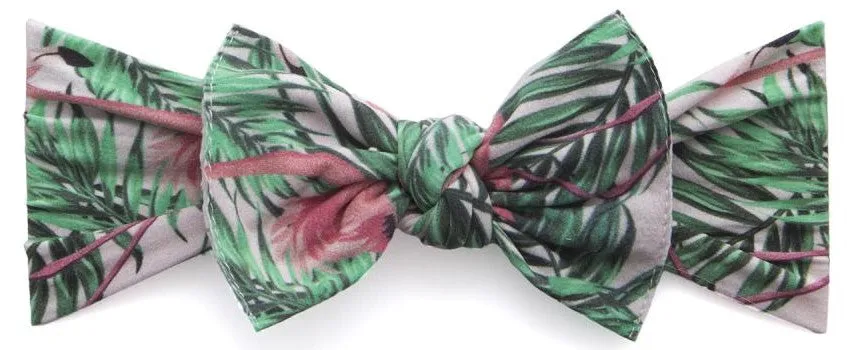 Baby Bling Tropical Flamingo Printed Knot Headband