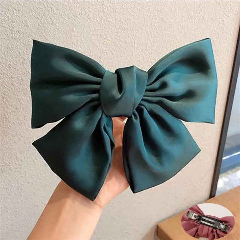 Classy Velvet Ribbon Bowknot Barrette Hair Clips