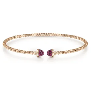Cuff Bracelet with Gemstones