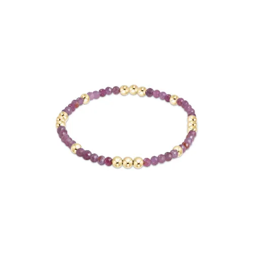 enewton 6.25"  Worthy Pattern 3mm Gemstone Bead Bracelet - Fall/Winter 2024 - Ruby
