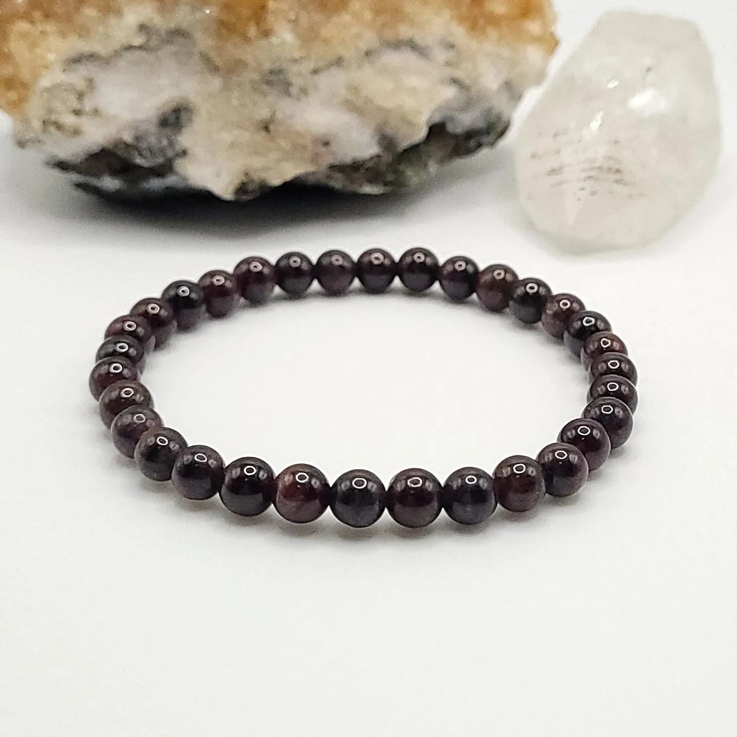 Garnet Crystal Stretch Bracelet