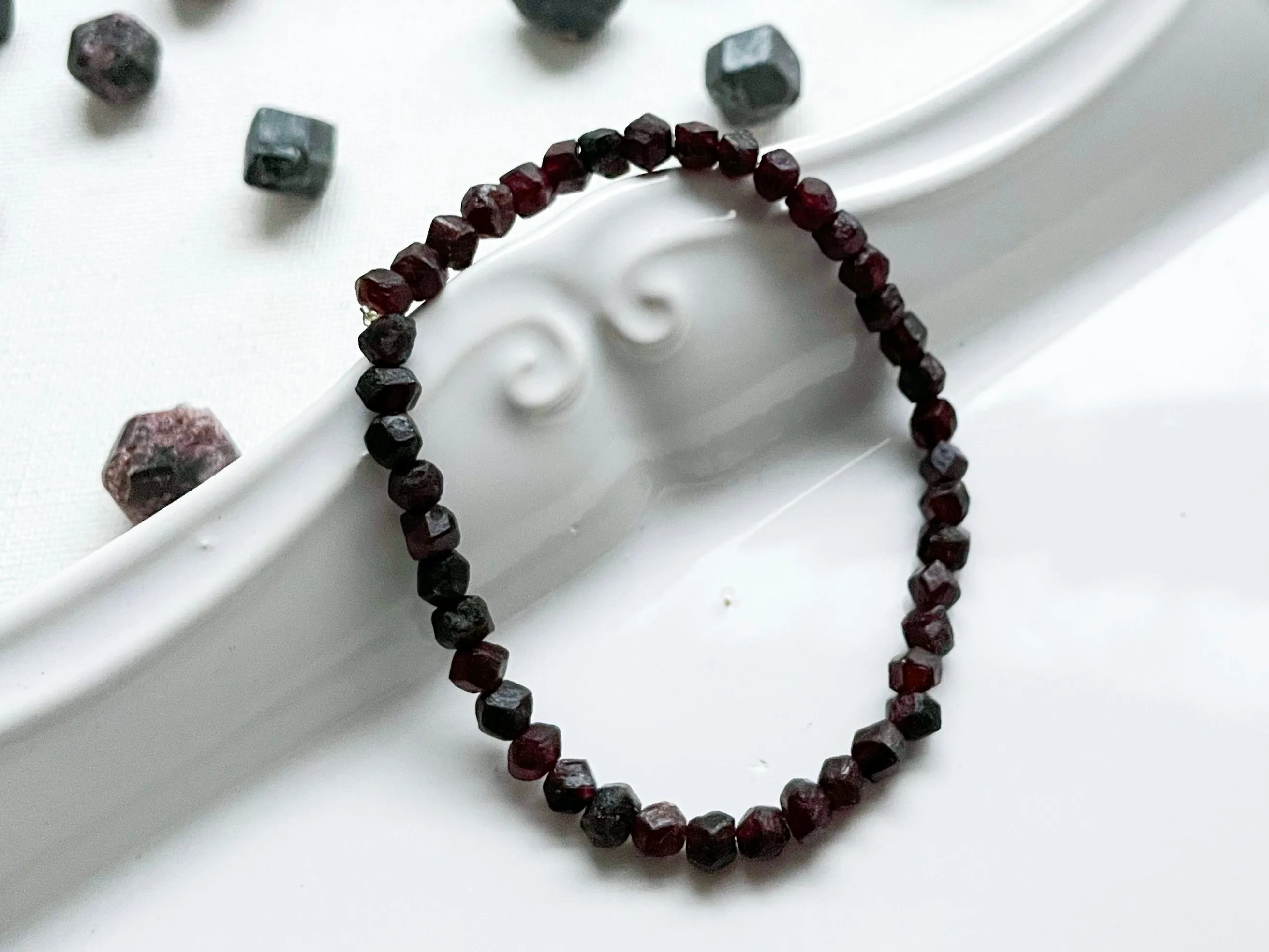 Garnet Faceted Bracelet