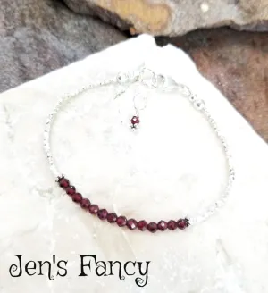 Garnet Layering Bracelet Karen Hill Tribe Fine Silver
