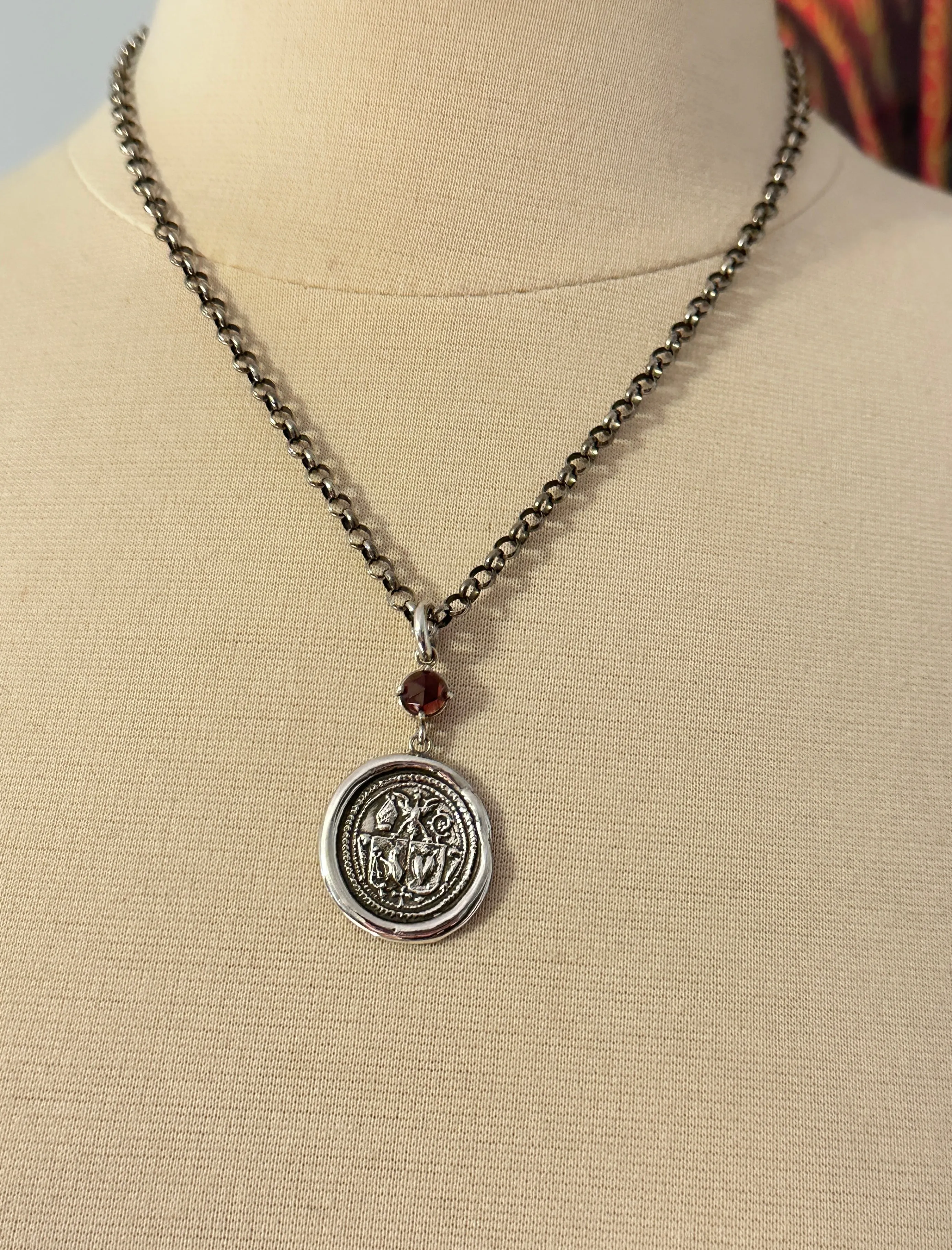 Guardian of the Divine Garnet Necklace