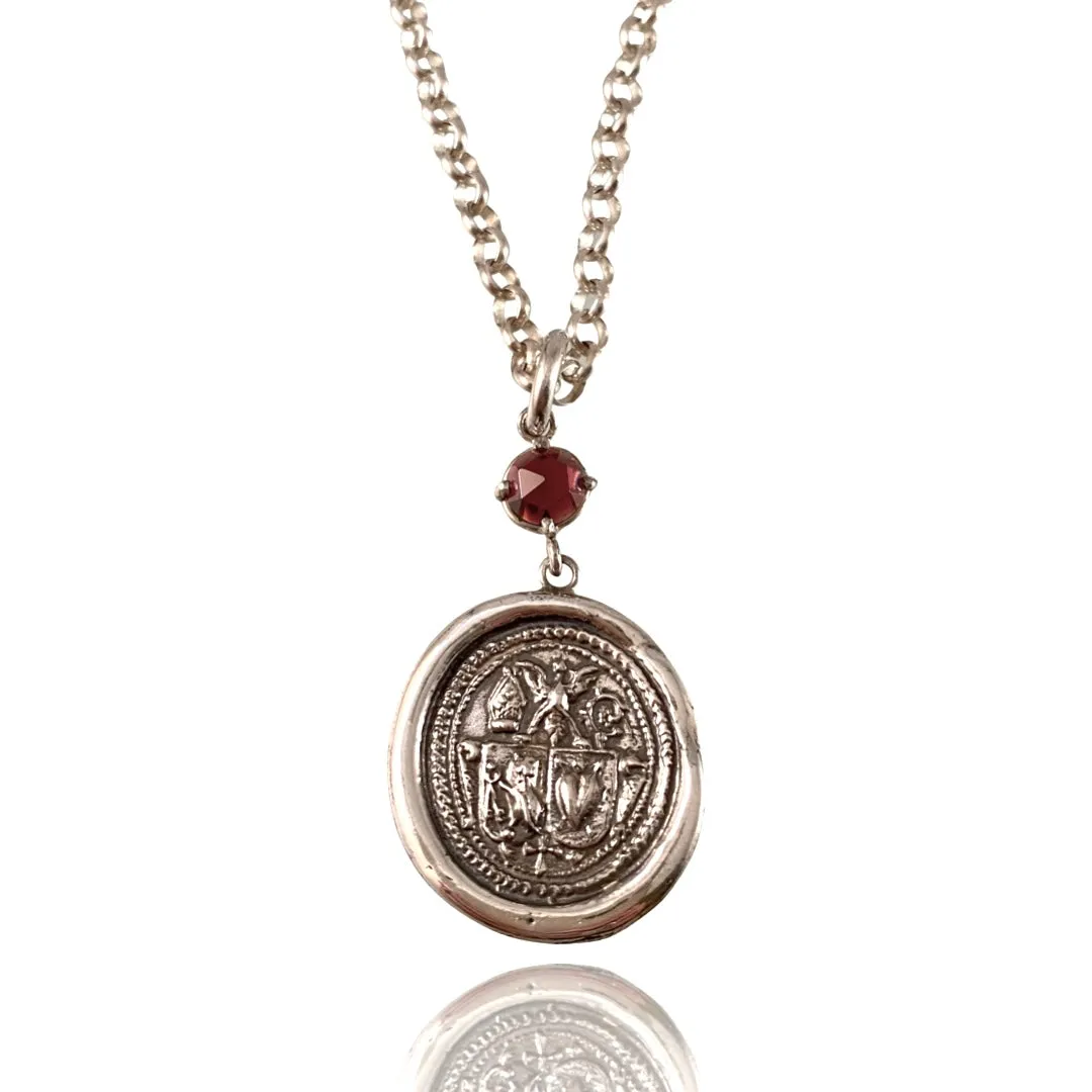 Guardian of the Divine Garnet Necklace