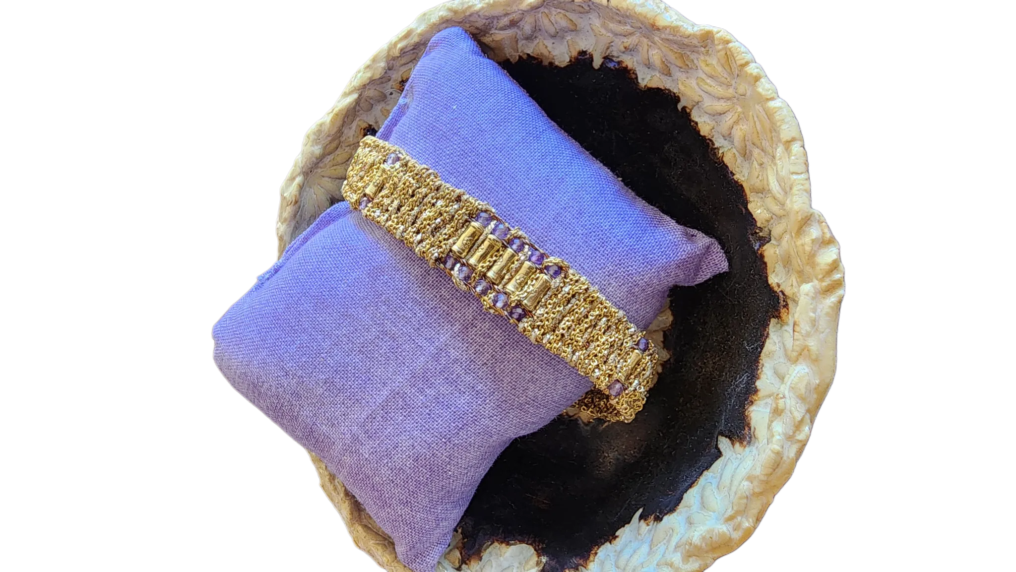 Hand loom gold plated bracelet - Dheli