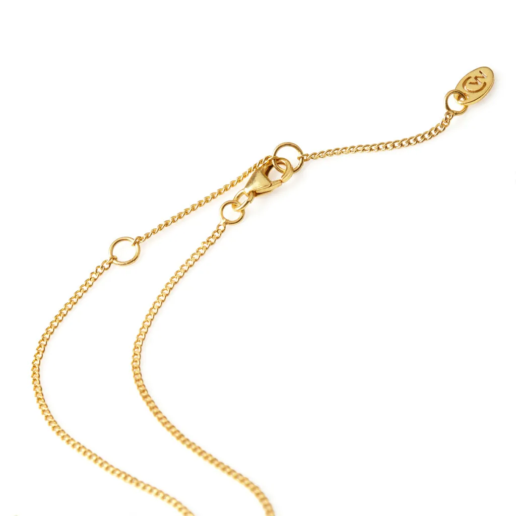 June Birthstone Charm Necklace - Moonstone