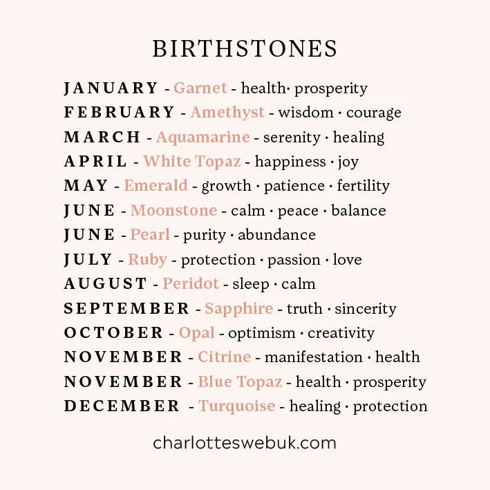 June Birthstone Charm Necklace - Moonstone