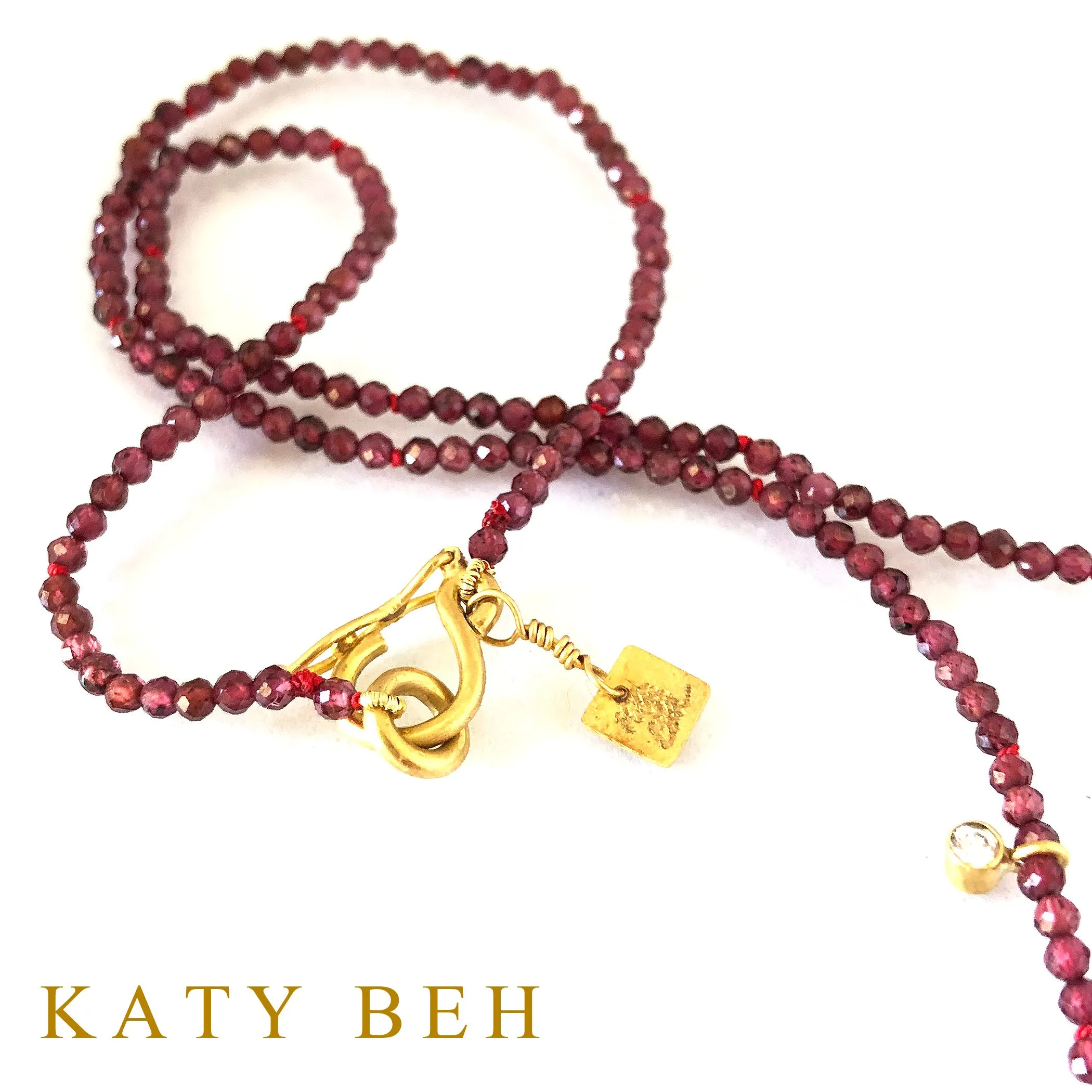 Kara Rhodolite, Diamond and Pink Sapphire Necklace