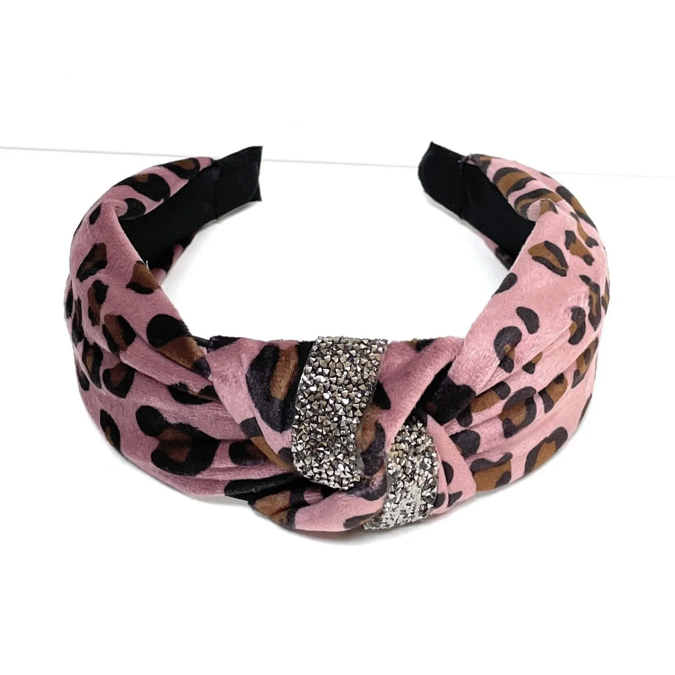 Leopard Velvet Knot Headband