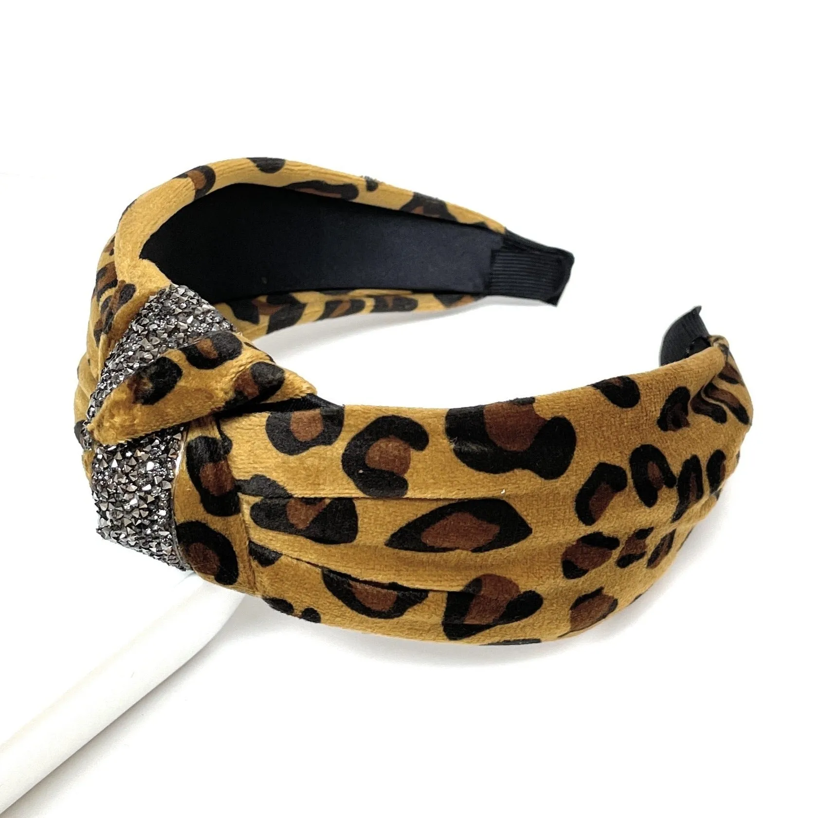 Leopard Velvet Knot Headband