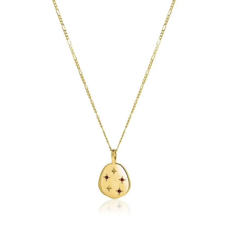 Linda Tahija Stellar Garnet Necklace - Gold