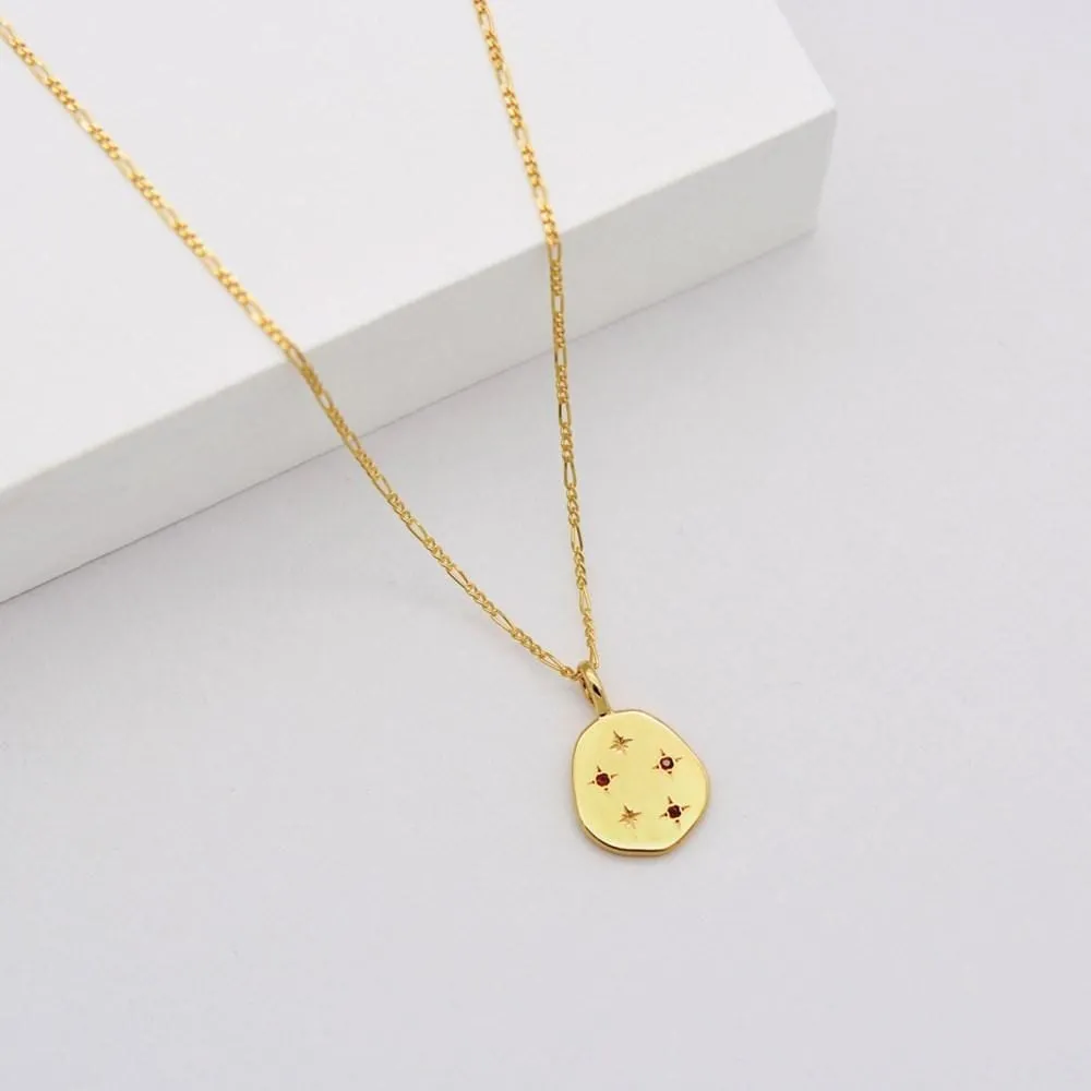 Linda Tahija Stellar Garnet Necklace - Gold