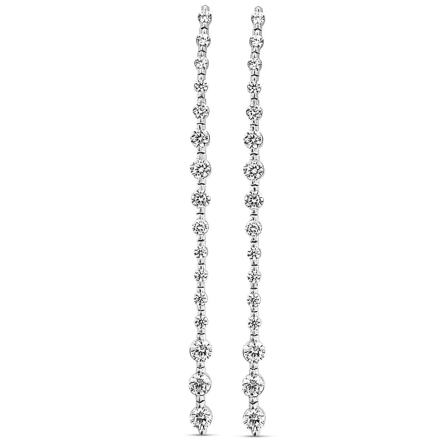 Long Sparkling Linear Earrings