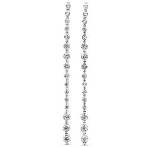 Long Sparkling Linear Earrings