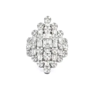 Majestic Baguette Diamond Ring - Weißgold