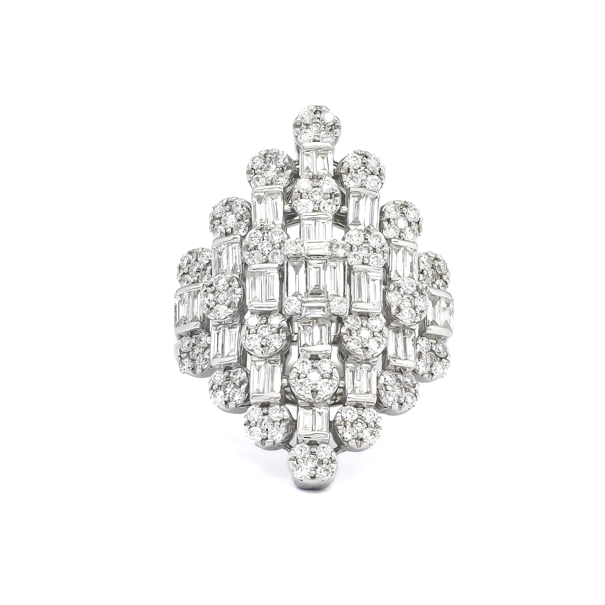 Majestic Baguette Diamond Ring - Weißgold