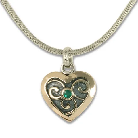 Mini Heart Swirl Pendant