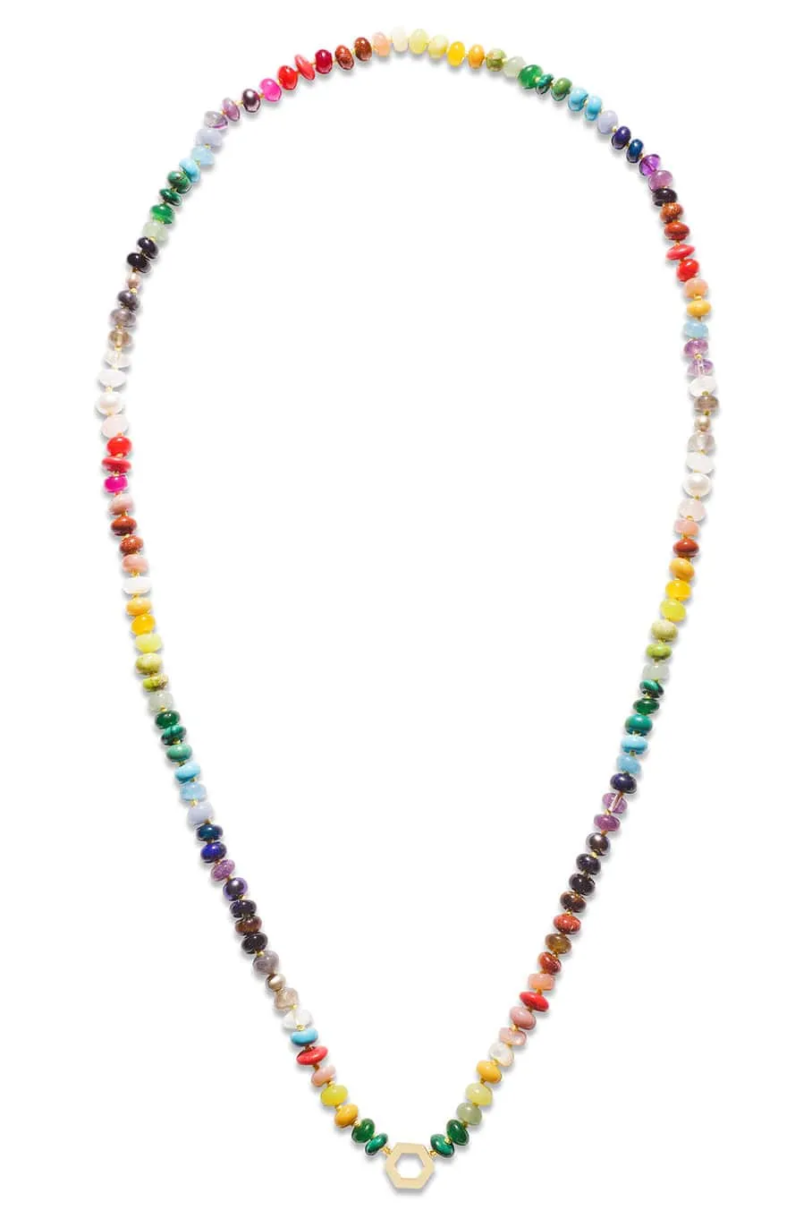 Multi Color Hexagon Necklace