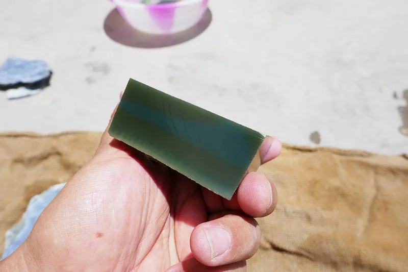 Natural Kunlun Jade Rough Nephrite Raw (344g, 6.8X6.5X1.8cm)