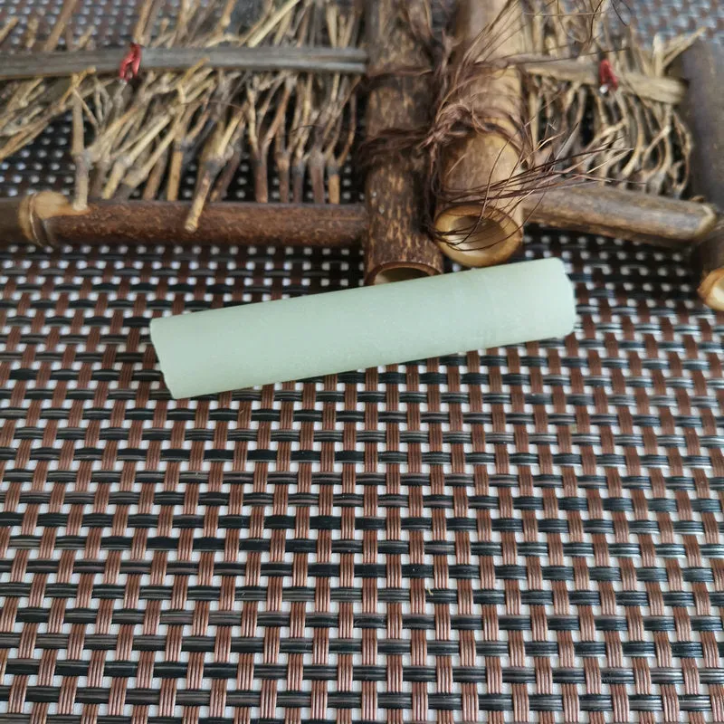 Natural Kunlun Jade Rough Nephrite Raw (44g,7.9X1.56cm)