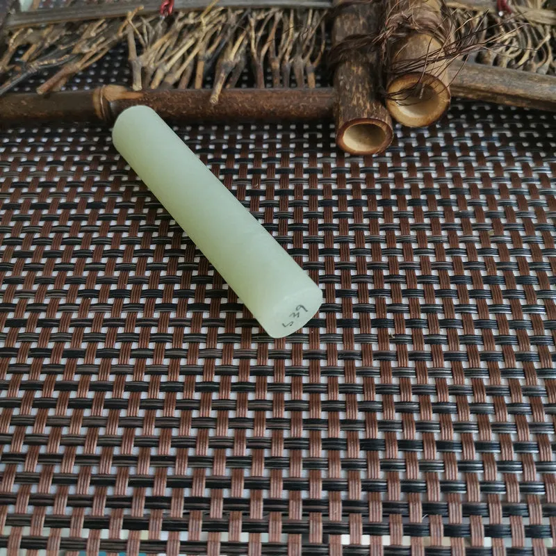 Natural Kunlun Jade Rough Nephrite Raw (44g,7.9X1.56cm)