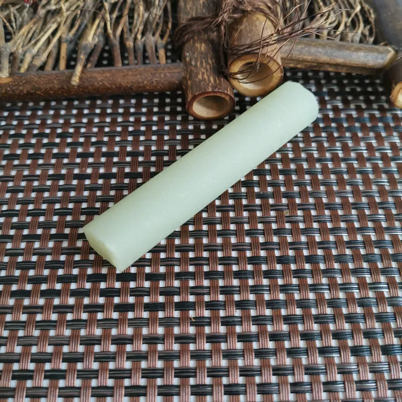 Natural Kunlun Jade Rough Nephrite Raw (44g,7.9X1.56cm)