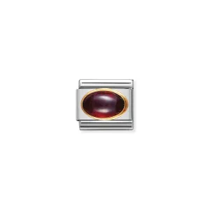 Nomination Classic Garnet 18ct Gold Charm