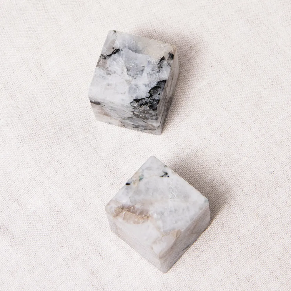Rainbow Moonstone Cube