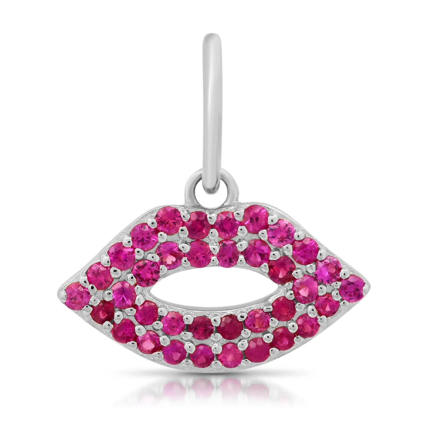 Ruby Smooch Lips Charm Pendant