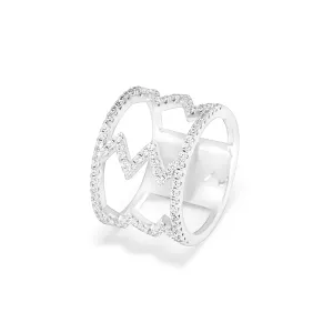 Sparkling Zig Zag Ring