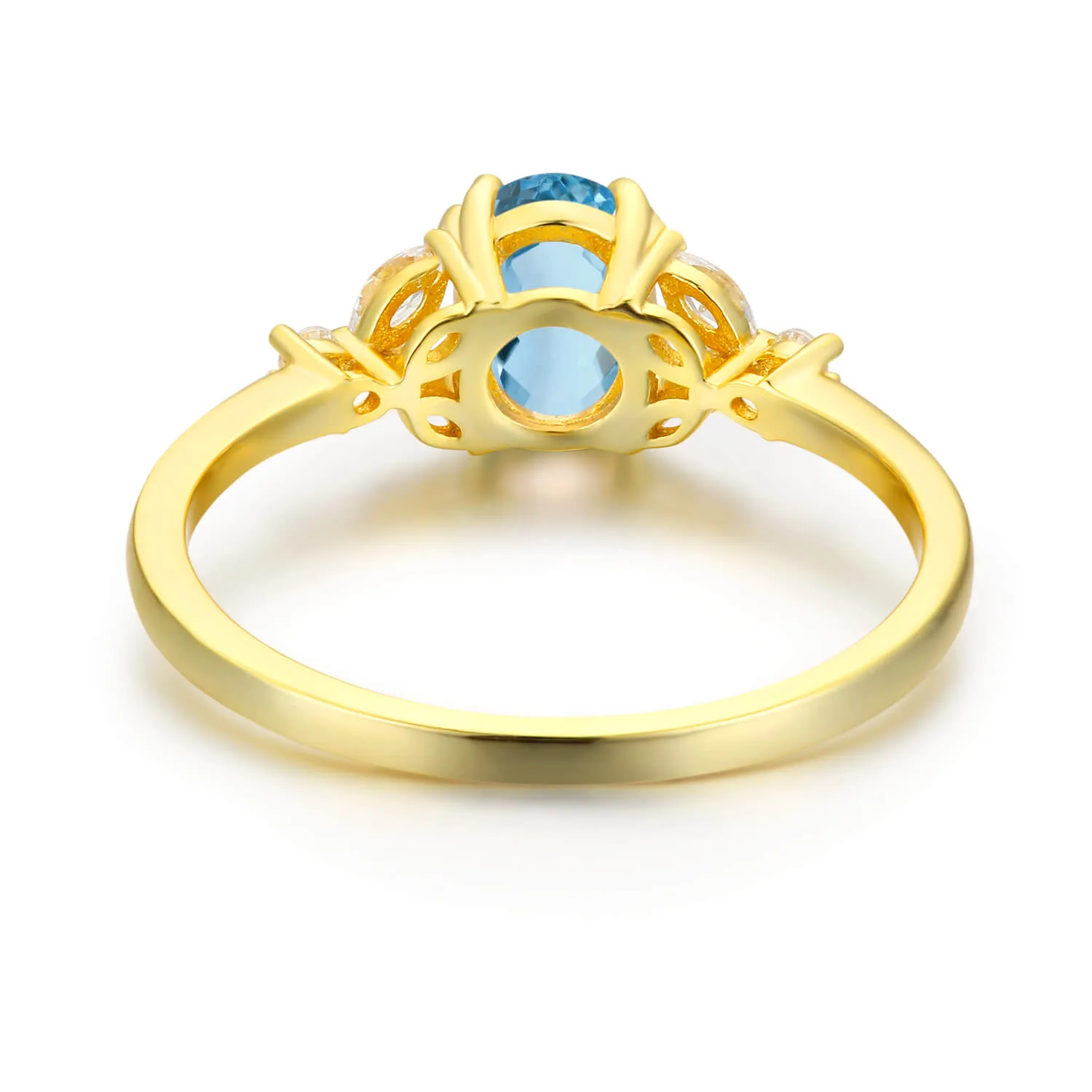 Stellar Aquamarine Ring (Yellow Gold)