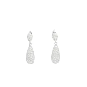 Teardrop Pave Dangle Earrings