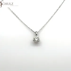 White Gold 1/4ct Diamond Solitaire Pendant
